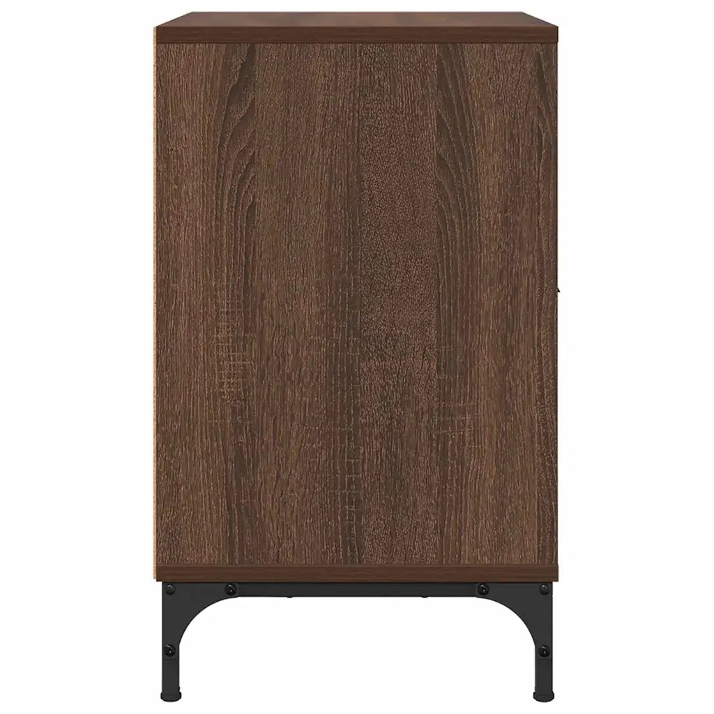 Armadio da Notte 2 pcs Rovere marrone 49 x 36 x 61 cm