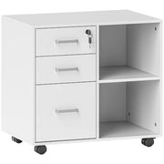 Cassettiera per stampante con 3 cassetti ¨C zephmum ¨C bianco 60x40x56cm