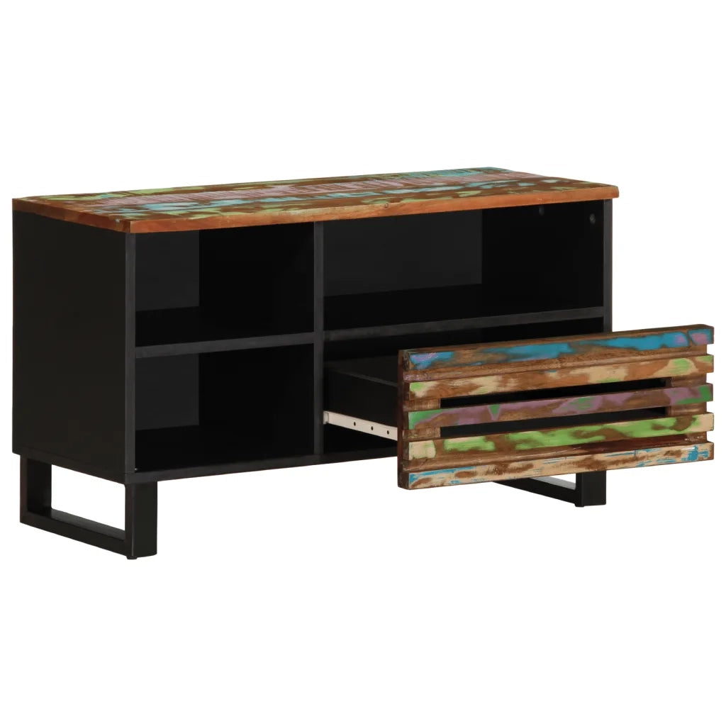 Mobile Porta TV 80x34x46 cm in Legno Massello di Acacia