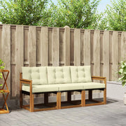 Set di divani da esterno con cuscino 3 pcs Naturale e Crema