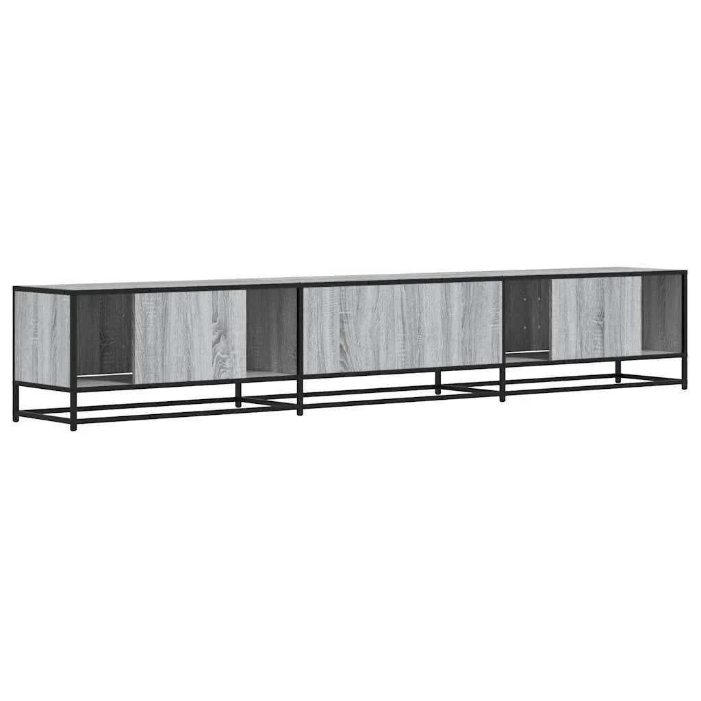 Mobile TV multimediale mensola TV credenza TV sala da pranzo soggiorno camera da letto Sonoma 240 x 35 x 41 cm legno ingegnerizzato grigio 02_0028442