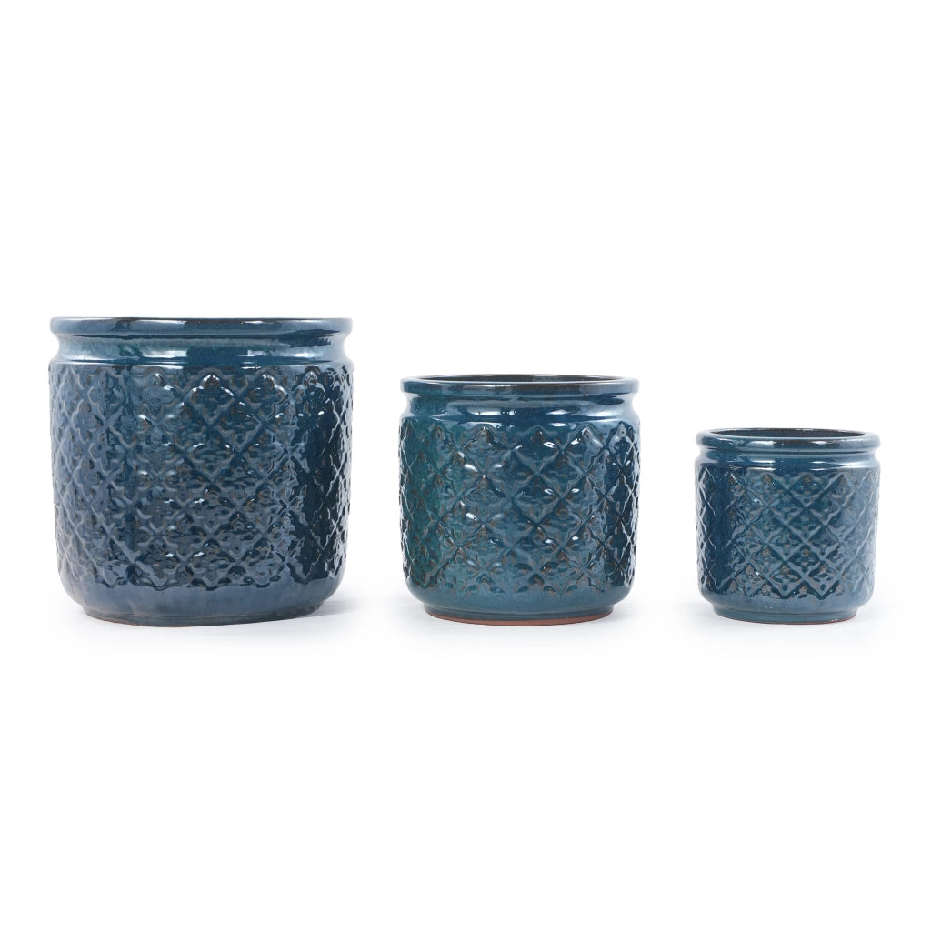 VASI Set da 3 pezzi Ø38/30,5/23 cm Ceramica Blu navy