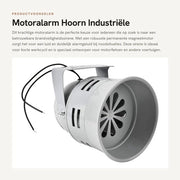 Alarme di Sicurezza Industriale Sirena Acustica - 40W - 220V - Adatto per Motocicli - Materiale ABS