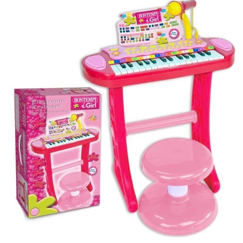 Trade Shop - Tastiera Pianola Musicale Con Microfono Gioco Per Bambini Musica Divertimento -