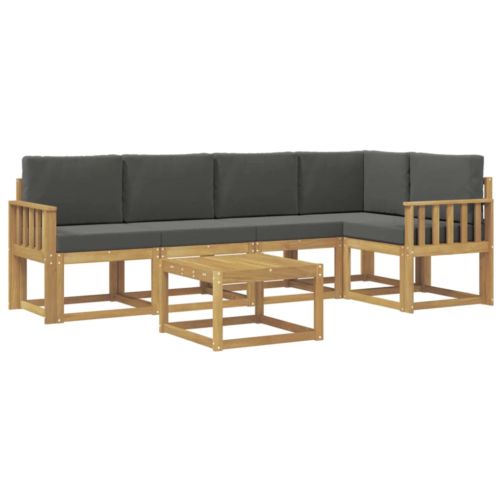 Set di divani da esterno 6 pz Bianco e Antracite 3387661