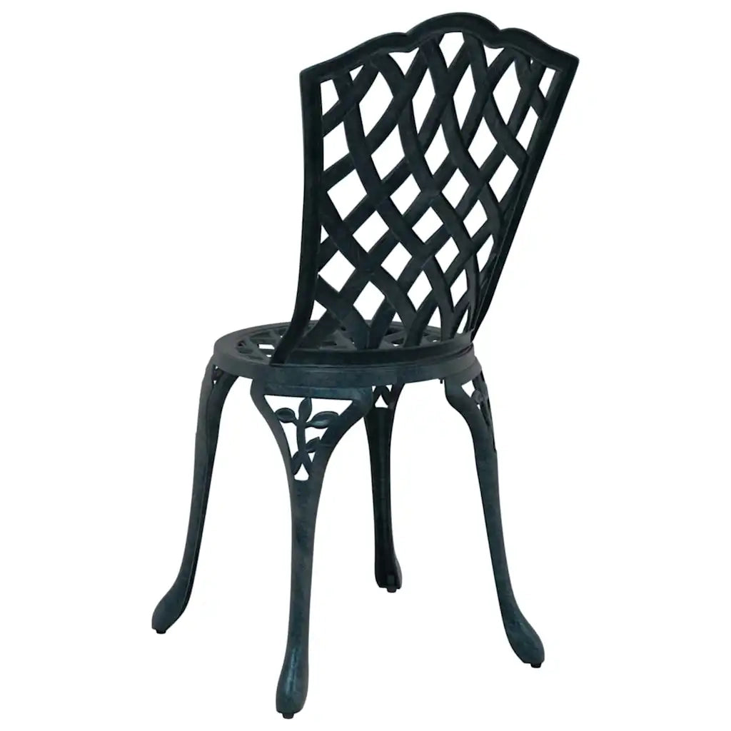 Sedia da Giardino 2 pz | Sedie da Esterno Verde 39 x 40 x 87cm Alluminio