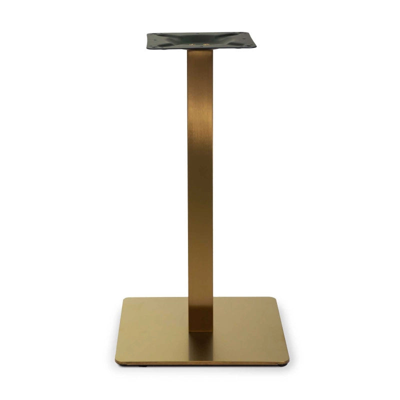 Base Tavolo Acciaio Leo Oro Quadro Cm 40x40h72 Tubo Cm 6x6