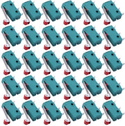 Mini-Microfoni - Interruttori - Alta qualità - Manopola di pietra rossa - Per interruttori da corsa - Indispensabili per l'hobbista - Comp.