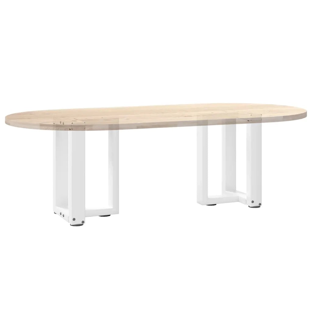 Gambe per Tavolino da Caff¨¨ a Forma di T 2 pz-Set di 2 Gamba per Tavolo Bianche 38x25x(42-43) cm Acciaio