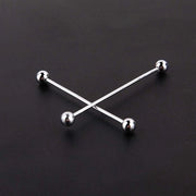 Decorazione per cravatta uomo in argento dorato con piastrina a barbell e chiusura a stella in ottone.