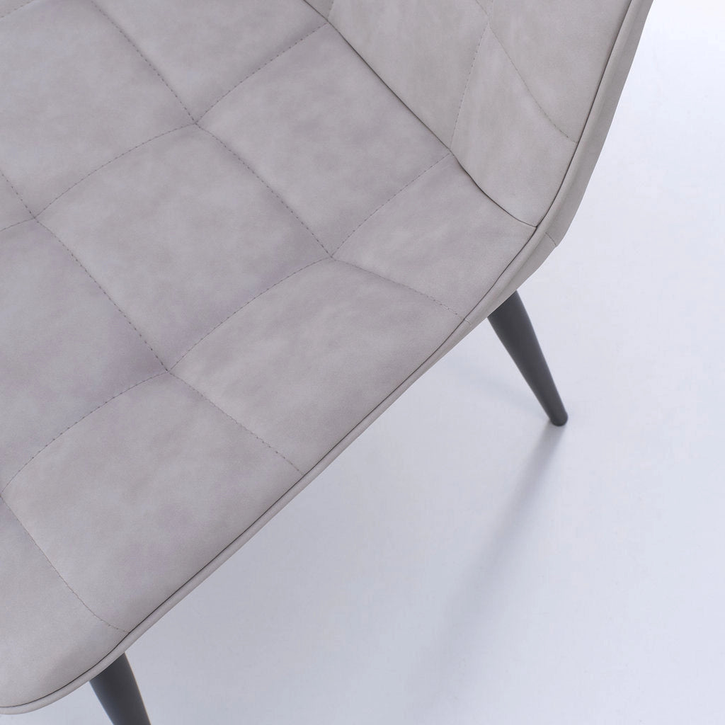 Set 4 Sedie 49x52x85 cm in Similpelle Grigio