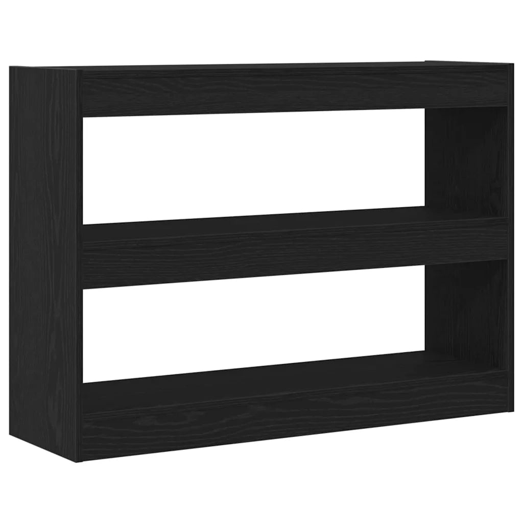Libreria-Scaffale per Libri-Mobile di Stoccaggio Rovere Nero 100 x 30 x 72 cm Legno multistrato