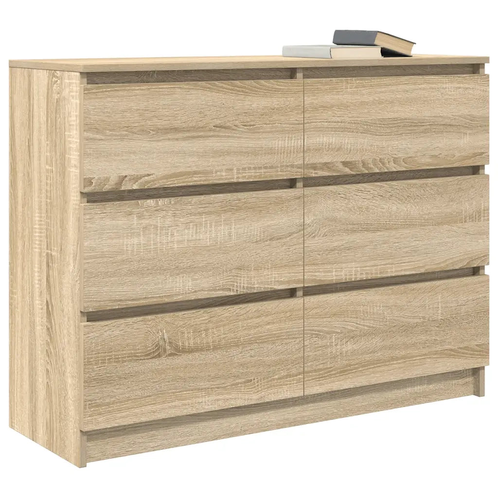 Credenza Rovere Sonoma 100x35x76 cm in Legno Multistrato