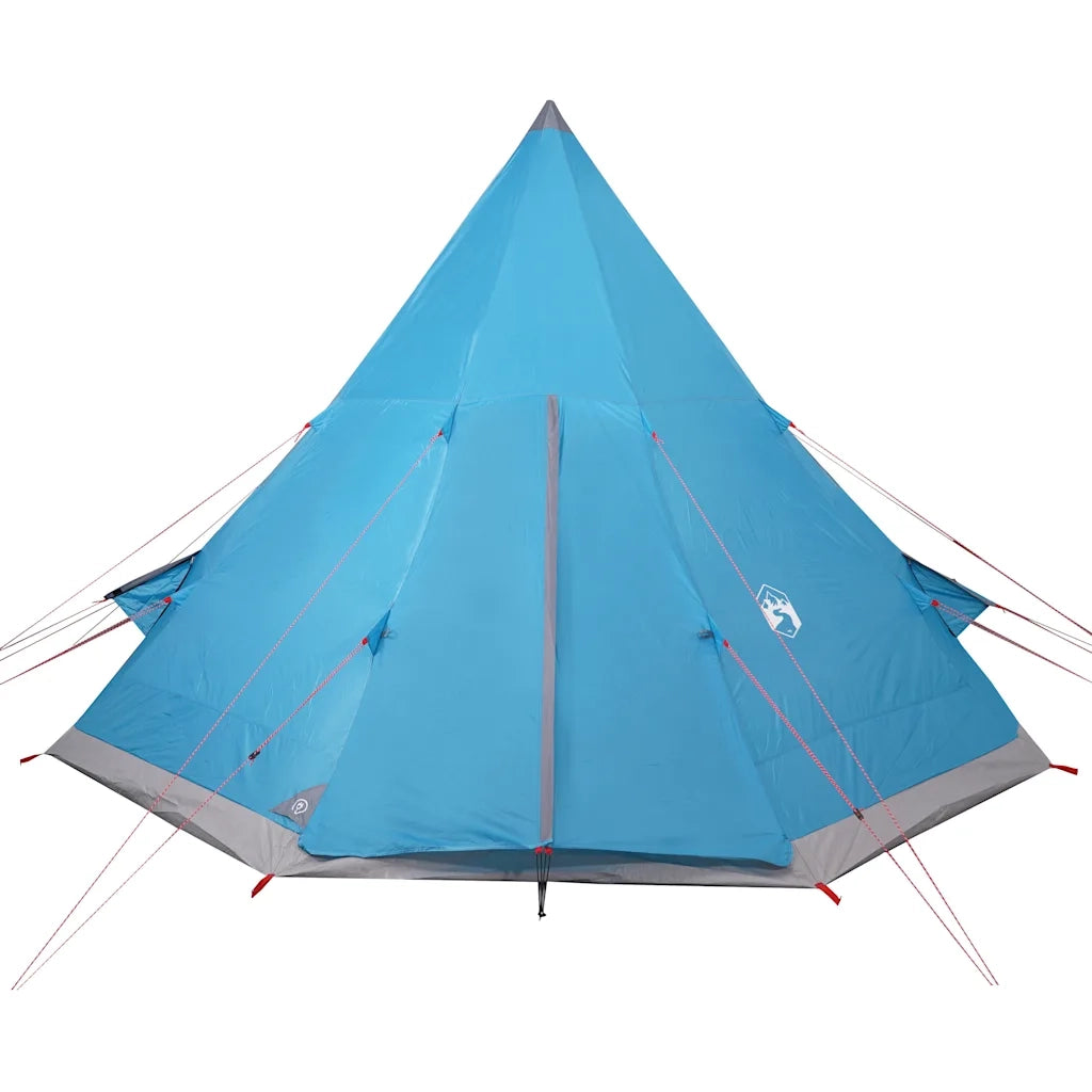 Tenda da Campeggio Tipi per 4 Persone-Tenda per Famiglie Blu Impermeabile