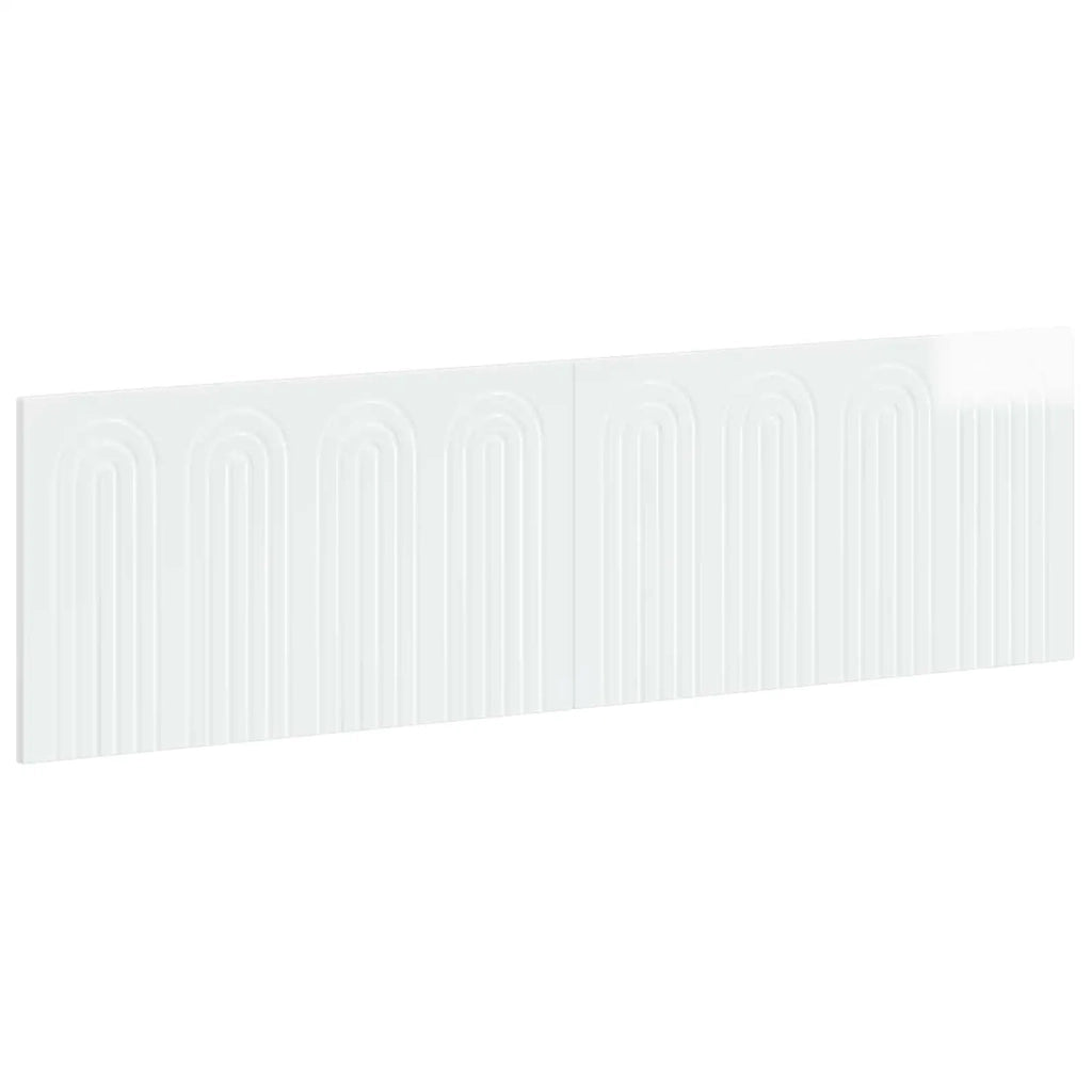 Testiera da Muro ALKMAAR Bianco Lucido Legno ingegnerizzato 896279