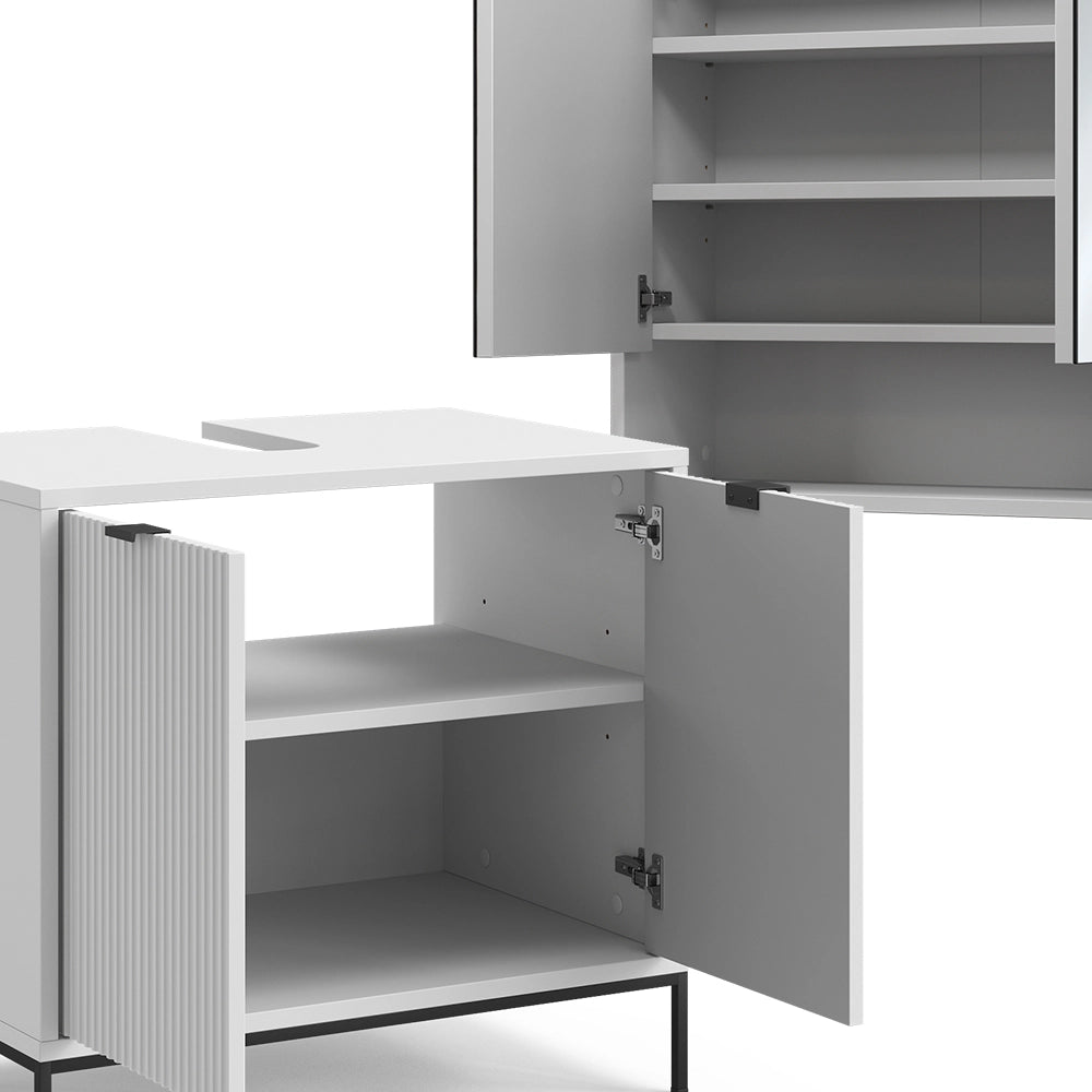 Vicco Set di mobili da bagno Bianco 2 parti