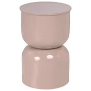 Tavolino Accent in ferro verniciato beige chiaro per soggiorno e camera da letto