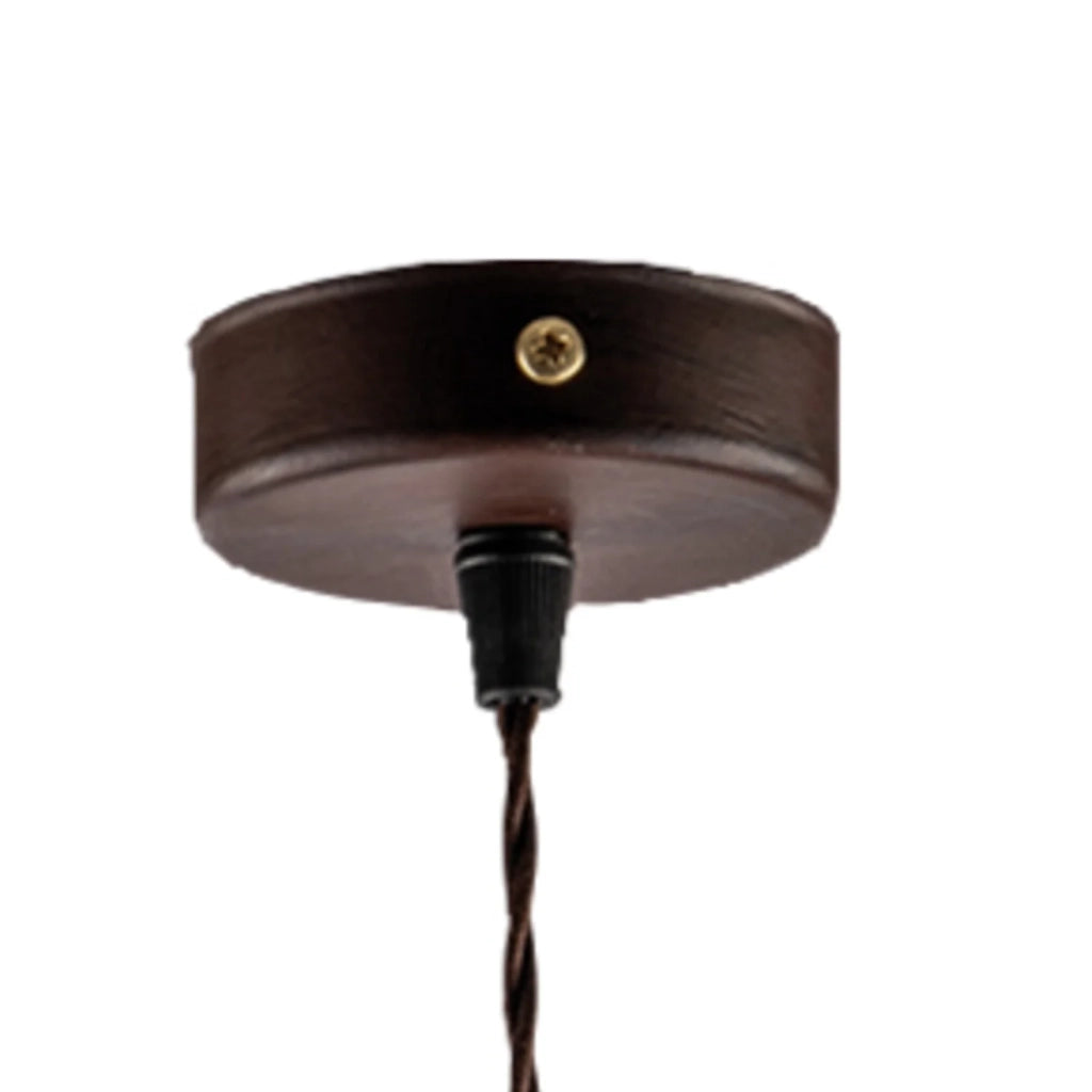 Lampadario Rustico Palma 1 Luce Bianco LuceArt Classic