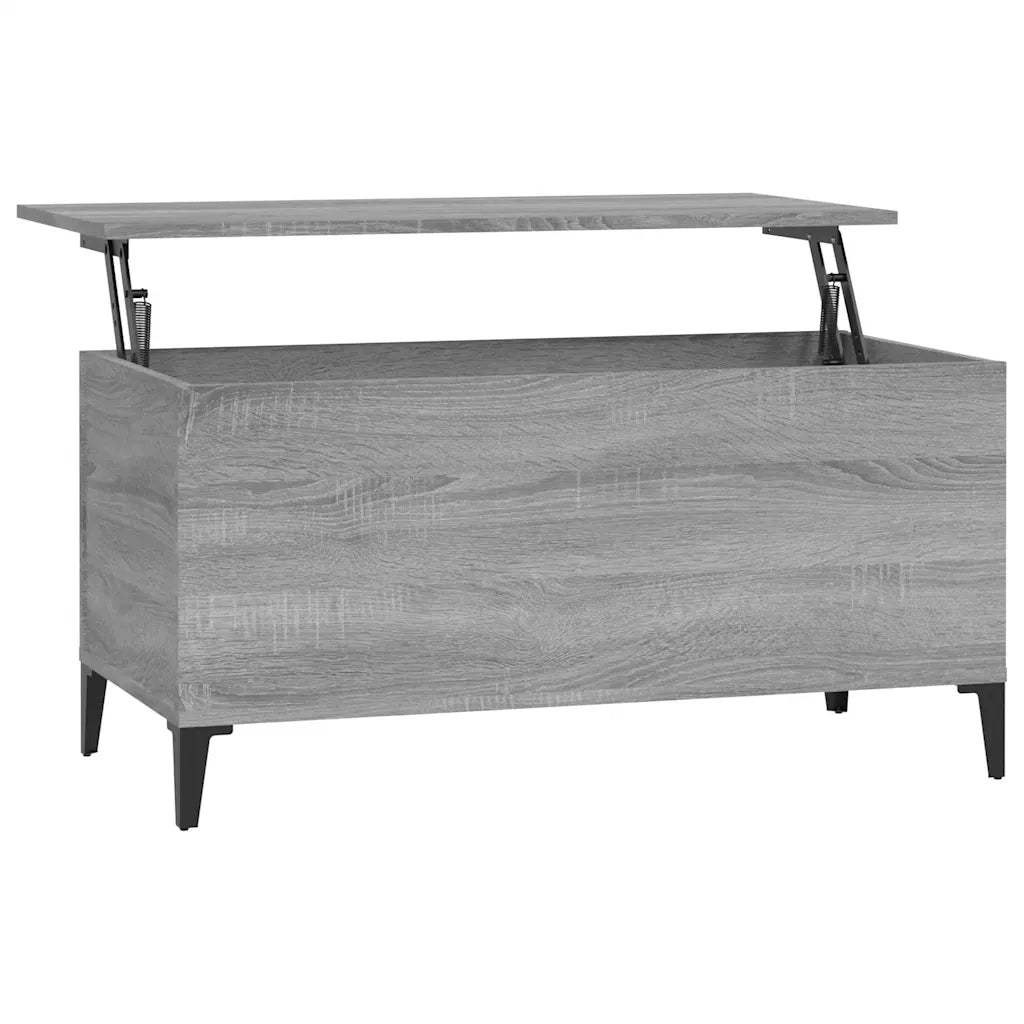 Tavolino Salotto Grigio Sonoma 90x44,5x45 cm Legno Multistrato 819594
