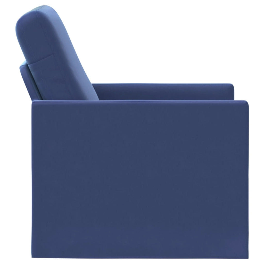 Divano Singolo Blu Polizia 70 x 81 x 82 cm Velluto (V) 42041033