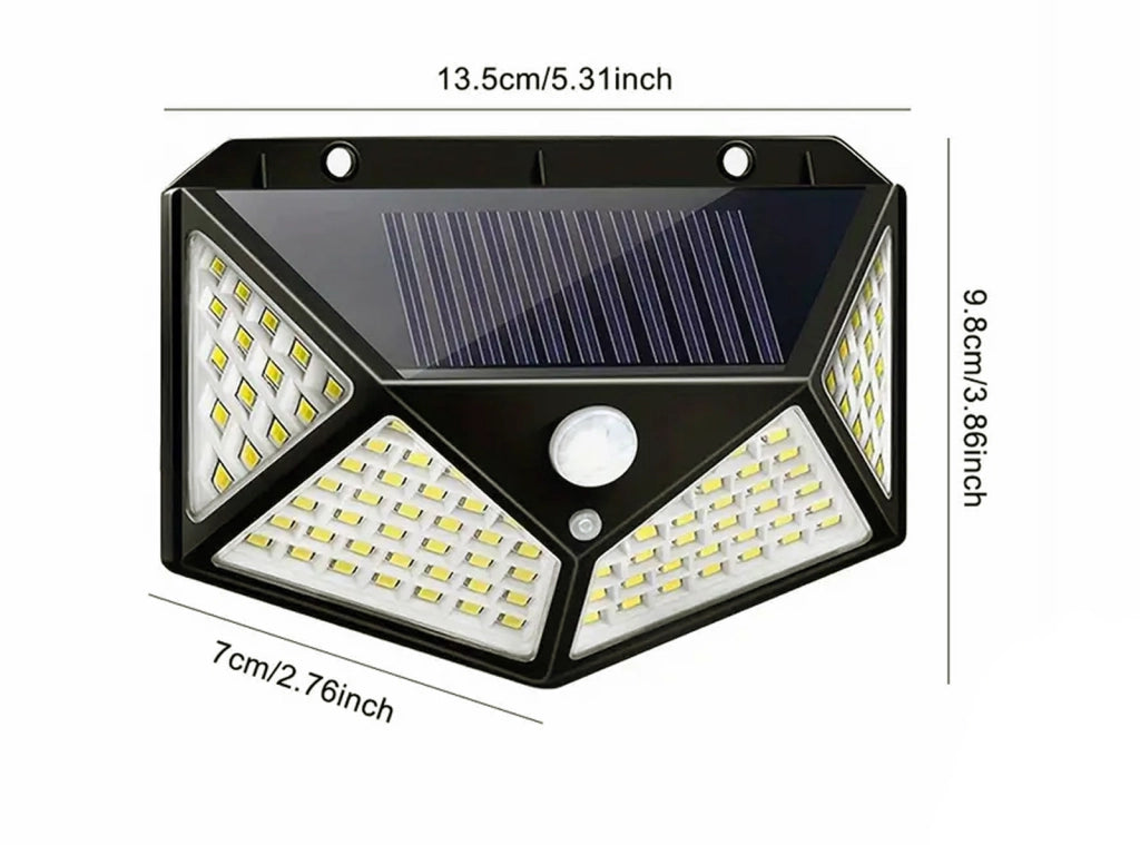 Faretto Solare Led Sensore di Movimento da Parete Esterna 600 LM 1200 mAh 1W