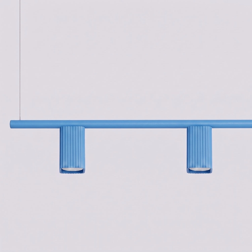 Lampadario RAYO 4 azzurro
