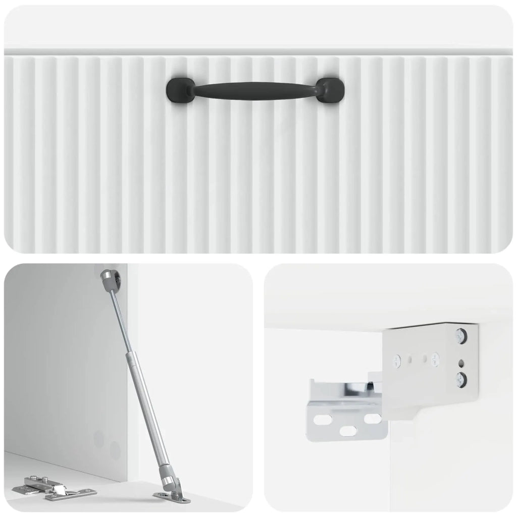 Mobile Porta TV da Muro Bianco 78,5 x 41 x 30 cm 899025