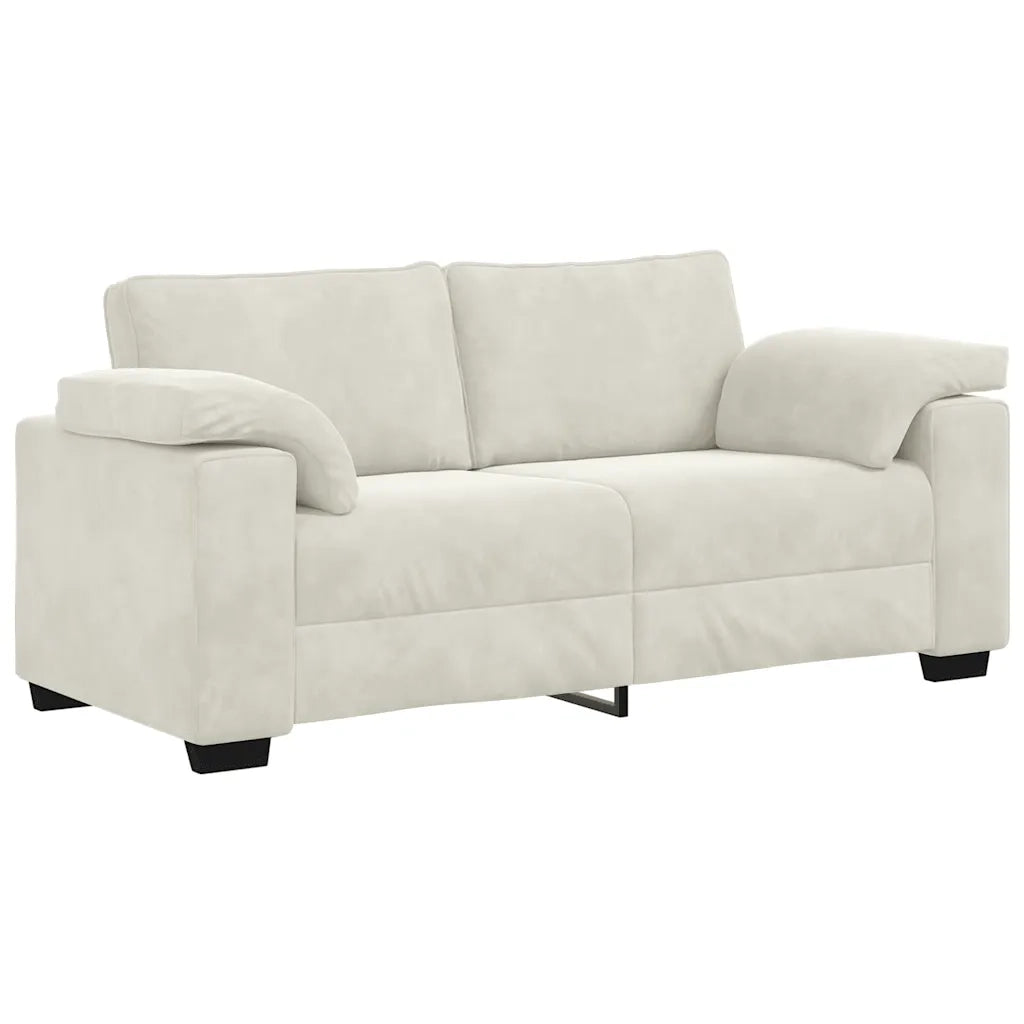 vidaXL Divano Divanetto Crema 140 cm in Velluto