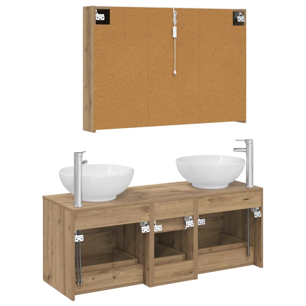 Set di mobili per il bagno 4 pcs Rovere Artigianale 3406990
