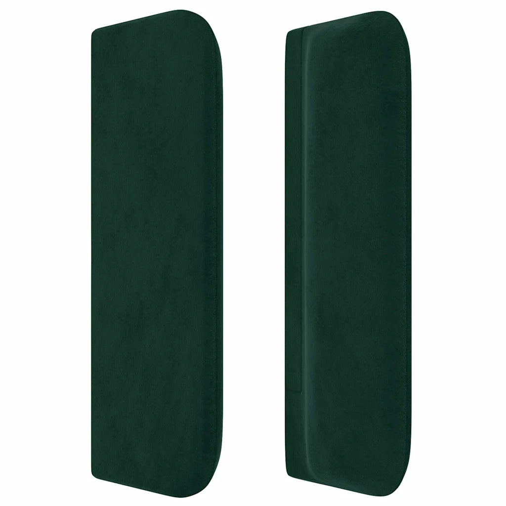 Testiera ad Orecchio Verde Scuro 103x16x78/88 cm in Velluto 3118813