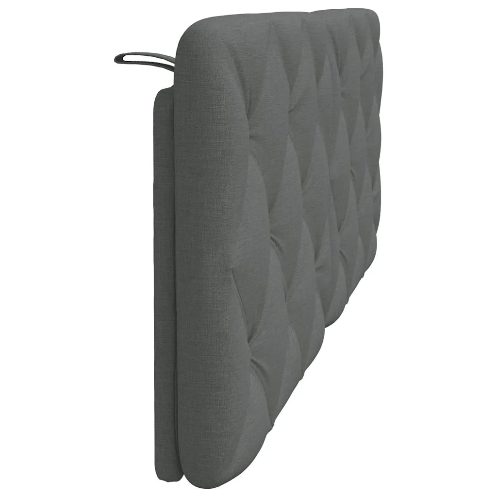 Cuscino Testiera Grigio Scuro 140 cm in Tessuto