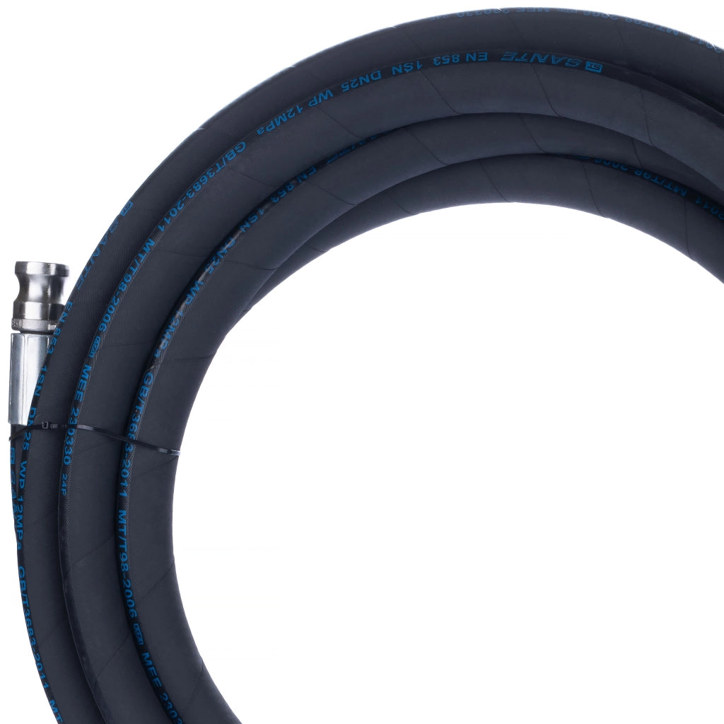 Tubo per Intonacatrice DN32 10M – Alta Resistenza 40 Bar | Camlock Idraulico, Ø32mm, Spessore 7mm