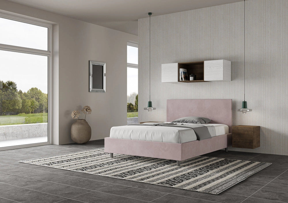 Letto Matrimoniale Extra Large 200x200 cm con Rete Adele Glicine