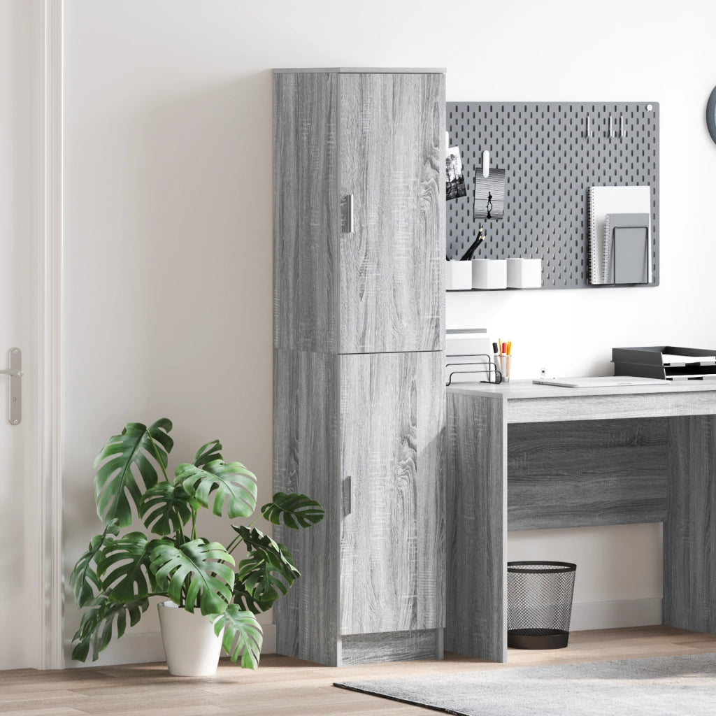 Credenza Grigio sonoma MDF Medio Mobile per Buffet Rettangolare