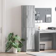 Credenza Grigio sonoma MDF Medio Mobile per Buffet Rettangolare
