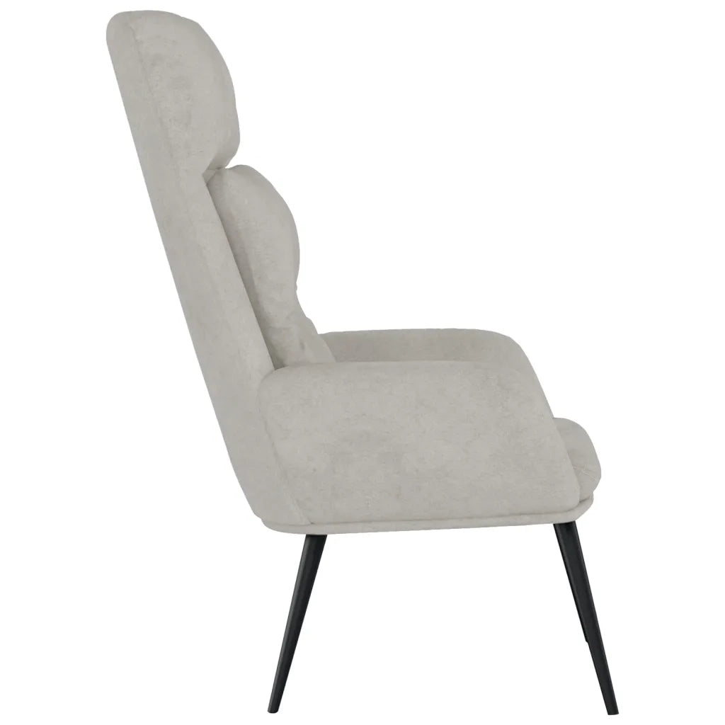 Poltrona Reclinabile Grigio Chiaro in Similpelle Scamosciata