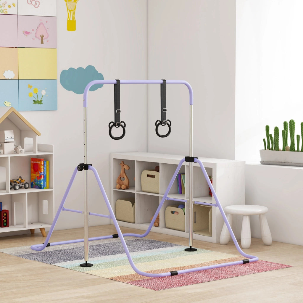 Barra orizzontale per bambini ¨C zephmum ¨C viola, regolabile, pieghevole