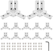 Accessori per connettori 12 pezzi - 3 vie - Nero - Viti M4 - Chiave M3 - Guaina anticorrosiva - Connettore