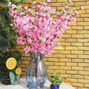Trade Shop - 2 Pz Fiori Pesco Finti Artificiali Primavera Decorazione Interno Esterno Bouquet - Rosa