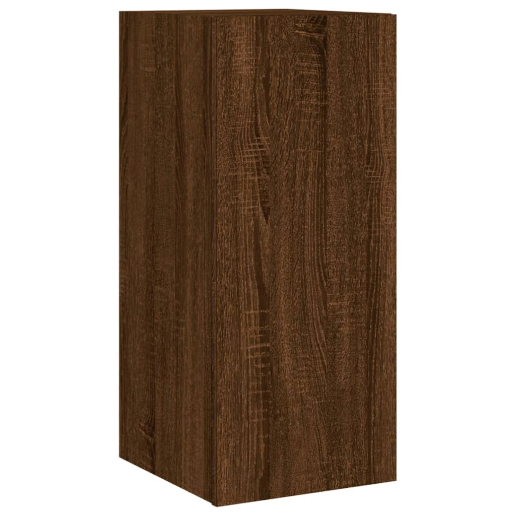 Mobile TV multimediale scaffale TV credenza mobile TV sala da pranzo soggiorno parete attrezzata per camera da letto con luci LED rovere 30,5 x 35 x 70 cm marrone 02_0027946