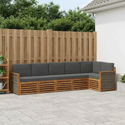Set divano sezionale con cuscino 5 pcs Naturale e Antracite 3384408
