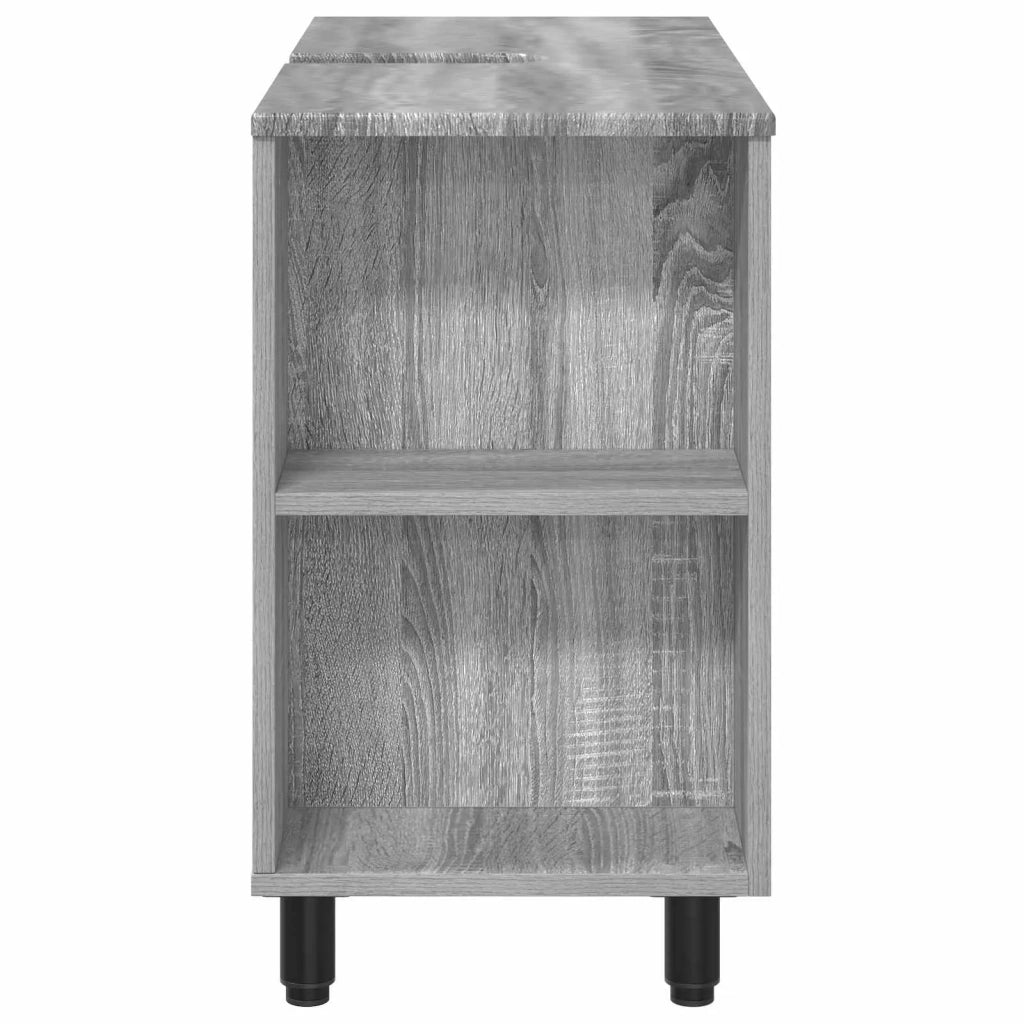 Mobiletto da bagno Sonoma grigio 80 x 35 x 60 cm 889391