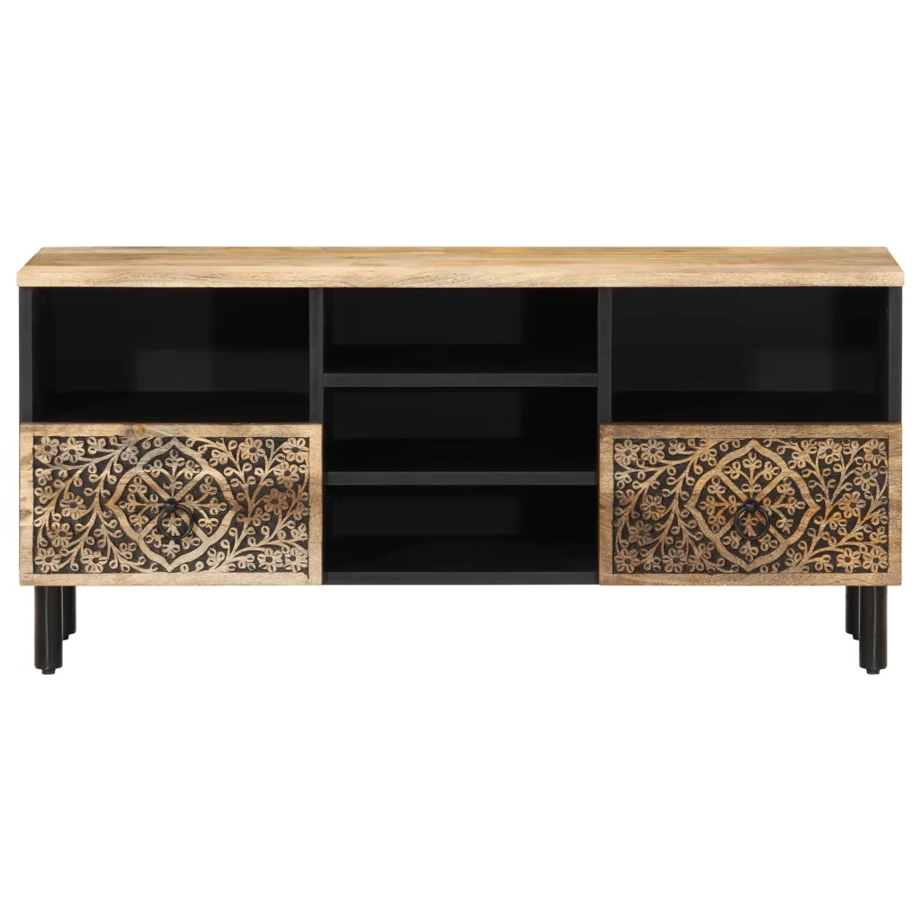 Mobile Porta TV 100x33x46 cm in Legno Massello di Mango 358230