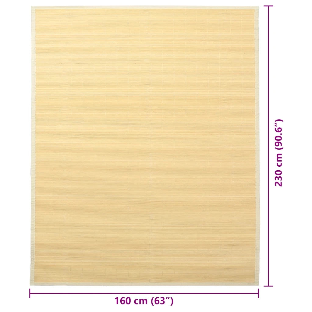 Tappeto in Bambù 160x230 cm Naturale 245821