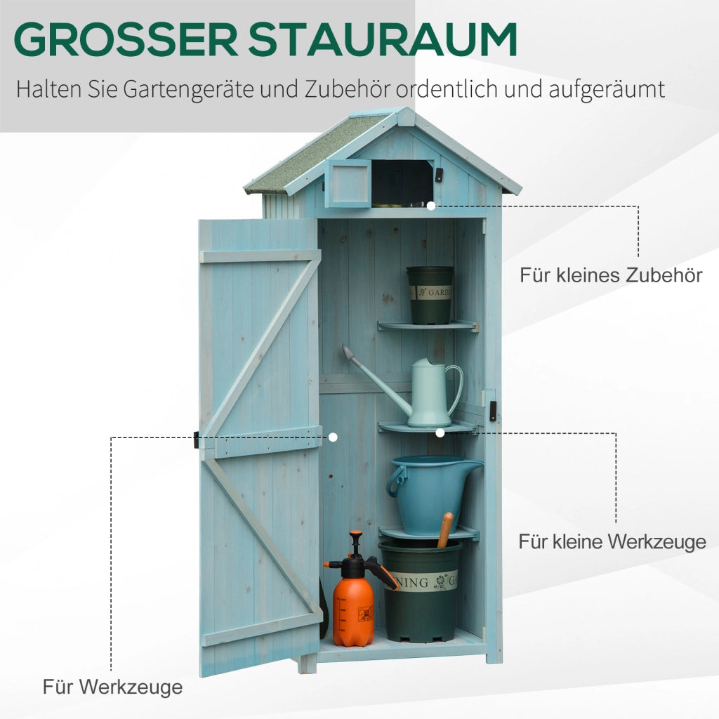 ARMADIO DA GIARDINO 77 x 54,2 x 179 cm Legno Azzurro