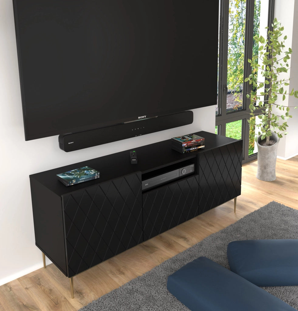 COLLEZIONE MOBILI DIUNA RTV2D1K 145 NERO OPACO MONTATURA NERA