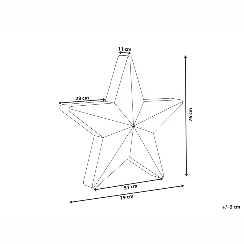 Lampada da terra decorativa a LED per esterni Design RGB Illuminazione Look moderno Materiale sintetico Forma a stella IP54 Bianco