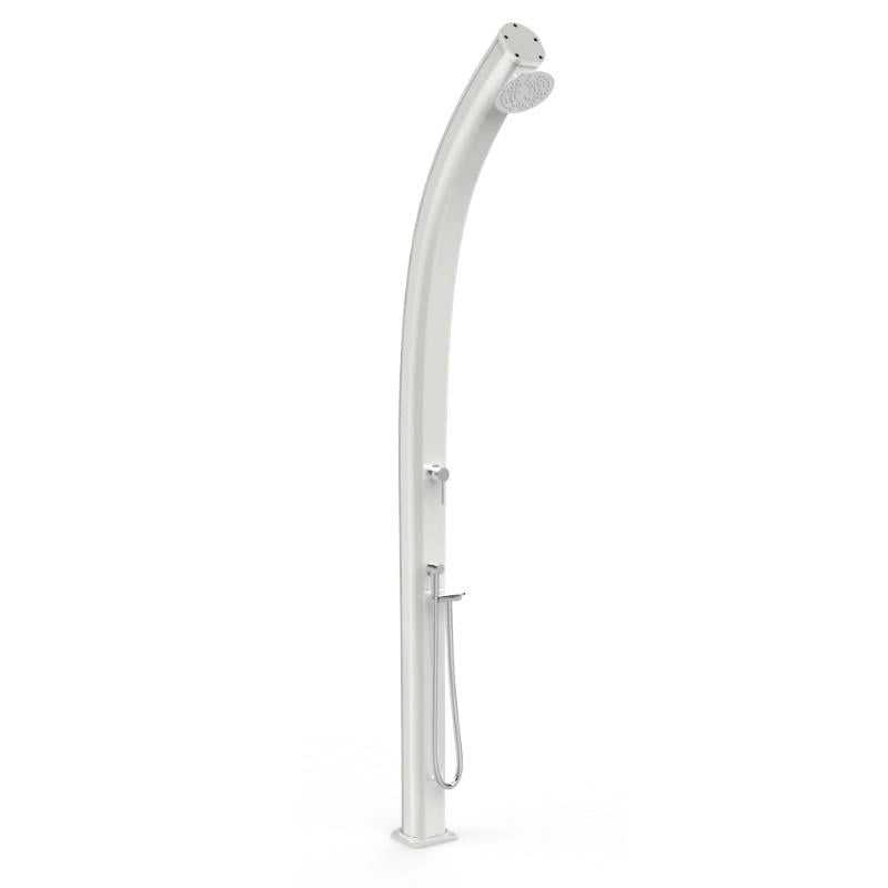 Doccia Solare In Alluminio Jolly 25 Litri Top Line Con Miscelatore E Doccetta Colore Perla Bianca Cv-A540-Tl/9400