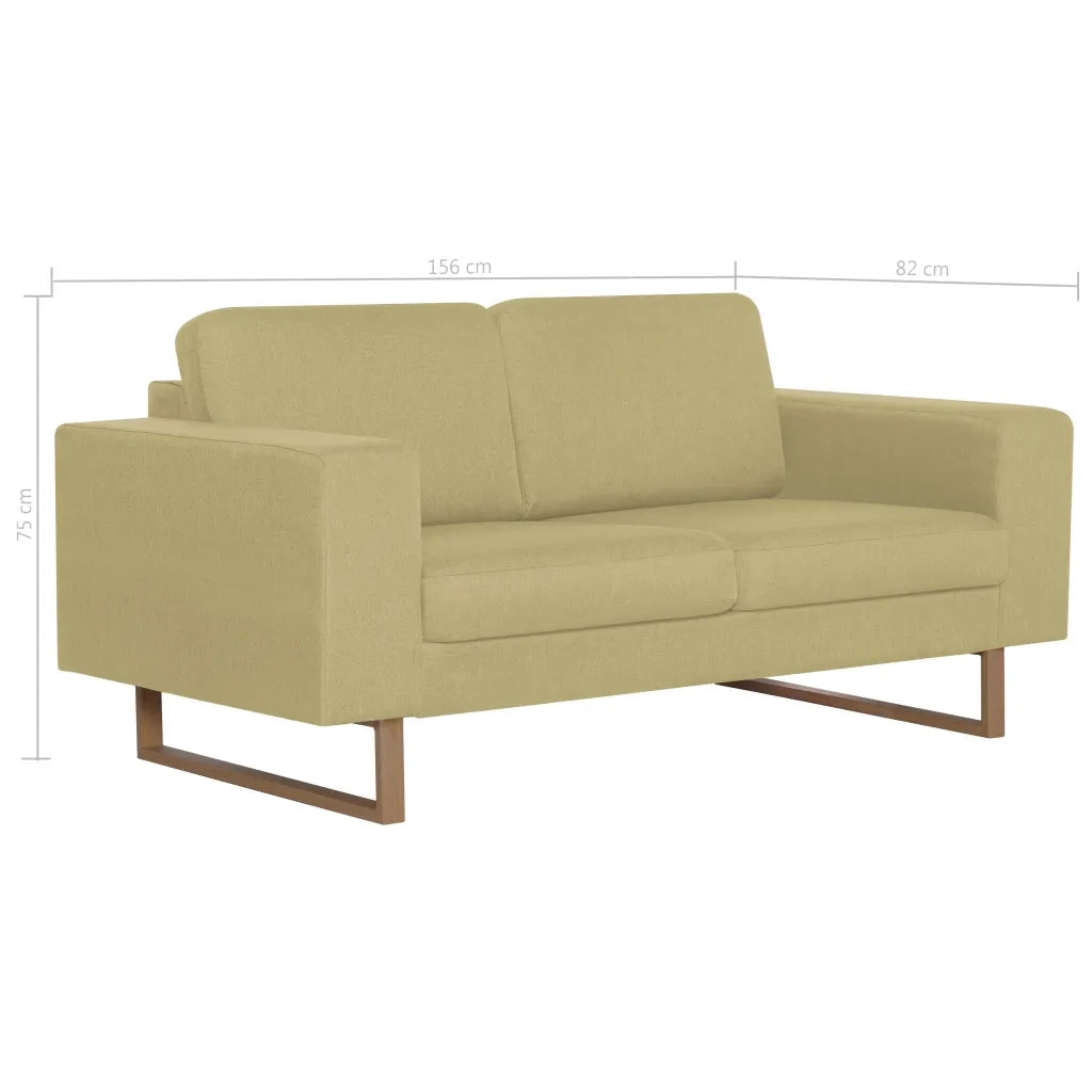Divano a 2 Posti in Tessuto Verde cod mxl 21141