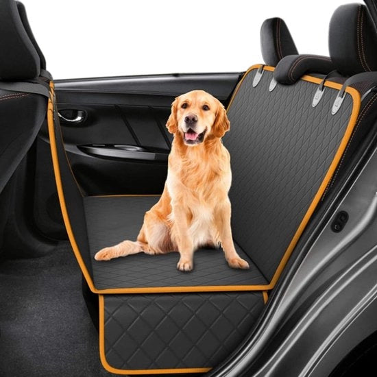 Asciugamano per cani per sedile posteriore, copertura per cani per auto, impermeabile, antiscivolo, cintura di sicurezza, per auto